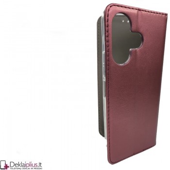 Telone dirbtinos odos dėklas - bordo spalvos (Xiaomi Redmi 13/Redmi Note 13R/Poco M6 4G)